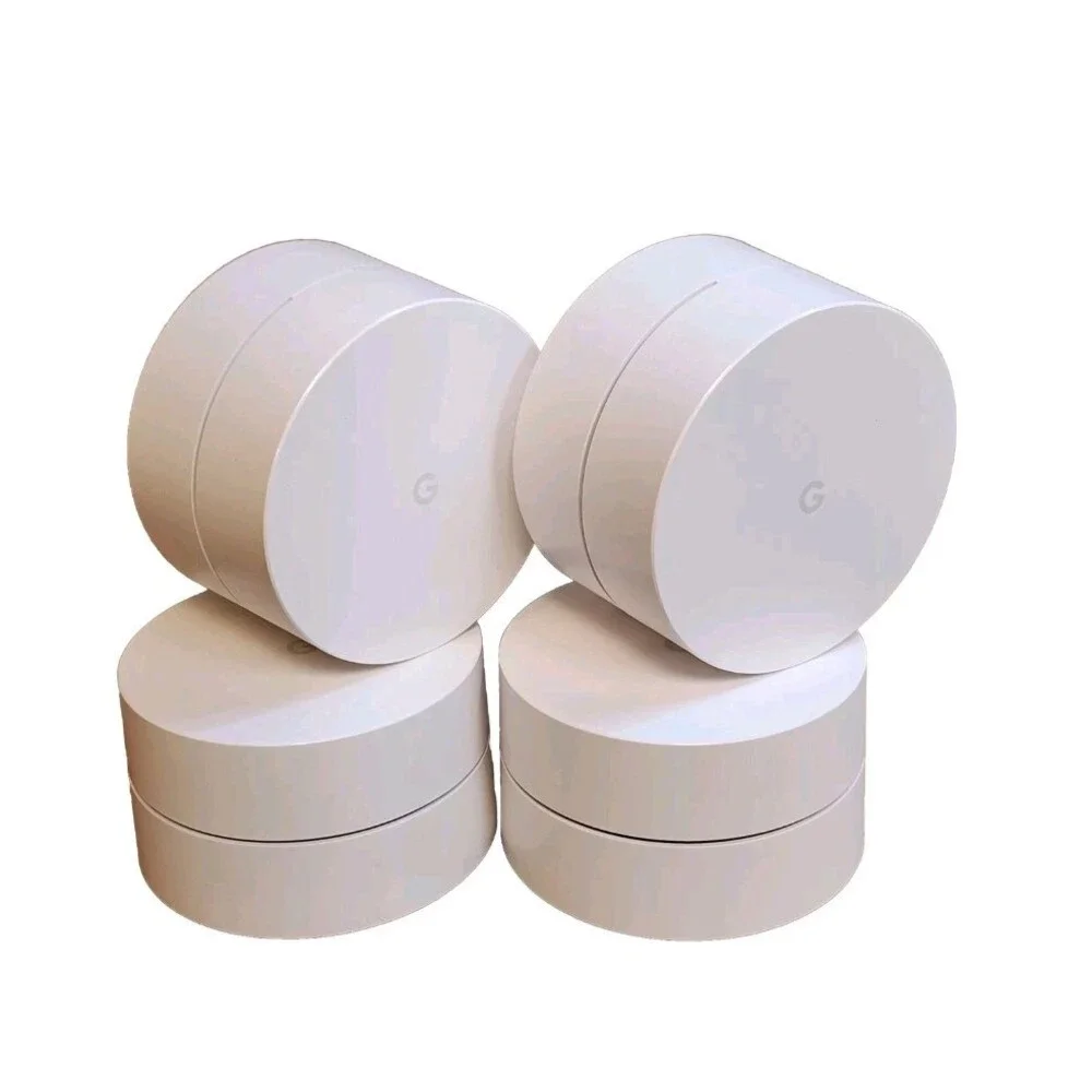 Lot of 4 Google AC1200 Mesh WiFi Routers with Power Cords